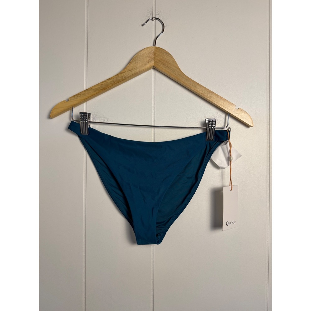 Quince Low Rise Bikini Bottom S Teal Swimwear